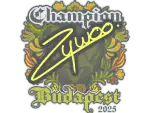 Sticker | ZywOo (Champion) | Budapest 2025
