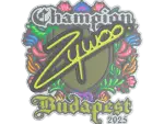 Sticker | ZywOo (Embroidered, Champion) | Budapest 2025