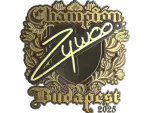 Sticker | ZywOo (Gold, Champion) | Budapest 2025